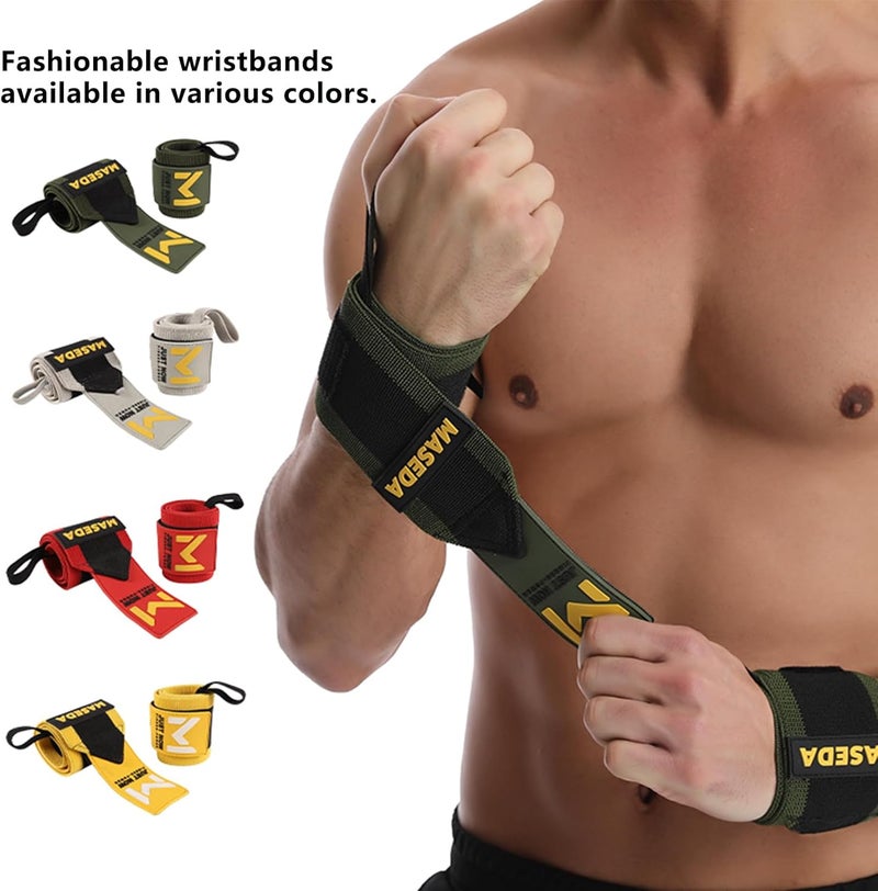 CINLITEK Pro-Grade Weightlifting Wrist Wraps (24") for Gym, Strength Training, and Powerlifting(1 Pair) - Heavy-Duty Thumb Loop Straps for Maximum Wrist Support in Bodybuilding & Fitness (Men & Women) - Image 3